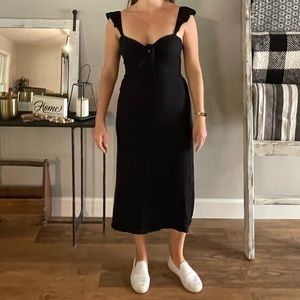 Billabong Black Cotton, Tie-Front Dress